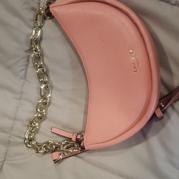 Kate Spade Smile Pebbled Leather Crossbody in Serene Pink - Picture 8 of 9